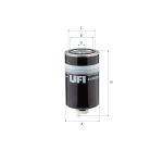 Filtro Spin-on de Combustible Separador de Agua