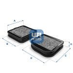 Elemento de Filtro de Aire Acondicionado - Carbón Activado